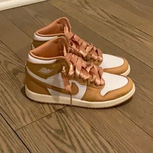 Nike Air Jordan High-Top Sneakers - White and Tan